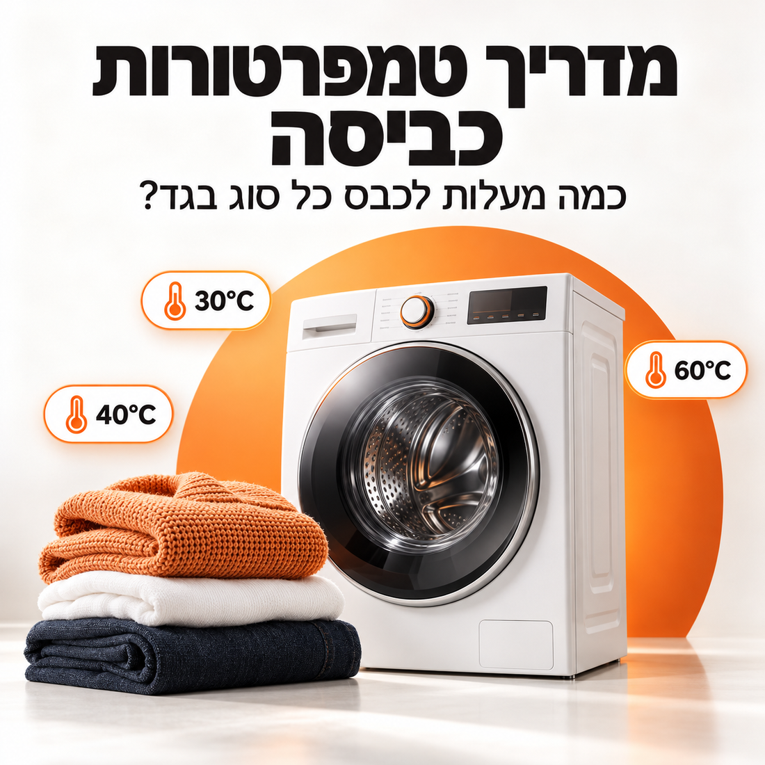 מדריך טמפרטורות כביסה