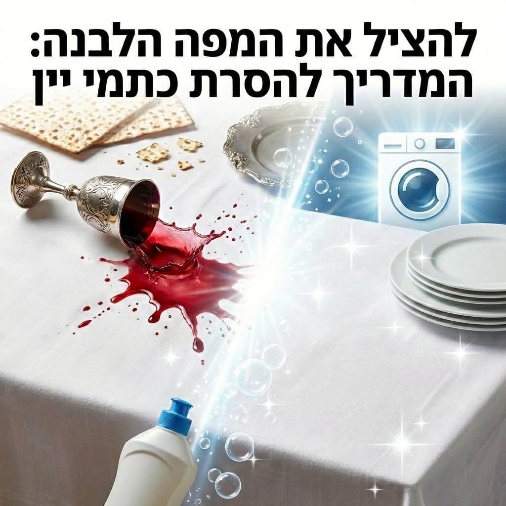 איך להסיר כתמי יין (ארבע כוסות!) מהמפה הלבנה החגיגית