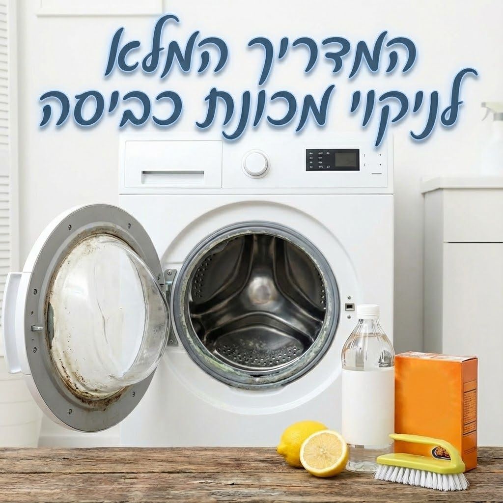 איך לנקות מכונת כביסה? המדריך המלא לניקוי מכונת כביסה - שיטות טבעיות וטיפול יסודי