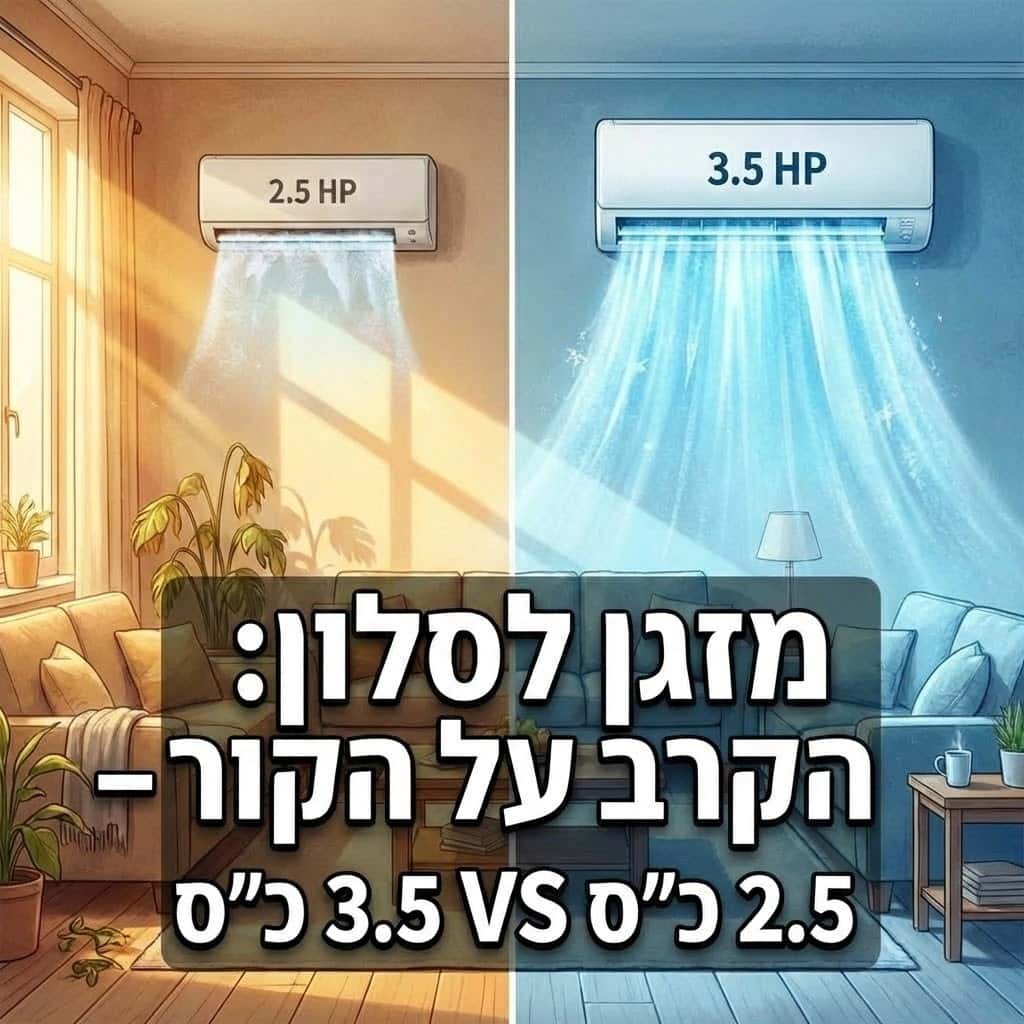 מזגן לסלון: הקרב על הקור - האם 2.5 כ"ס יספיקו או שחייבים לקפוץ ל-3.5?