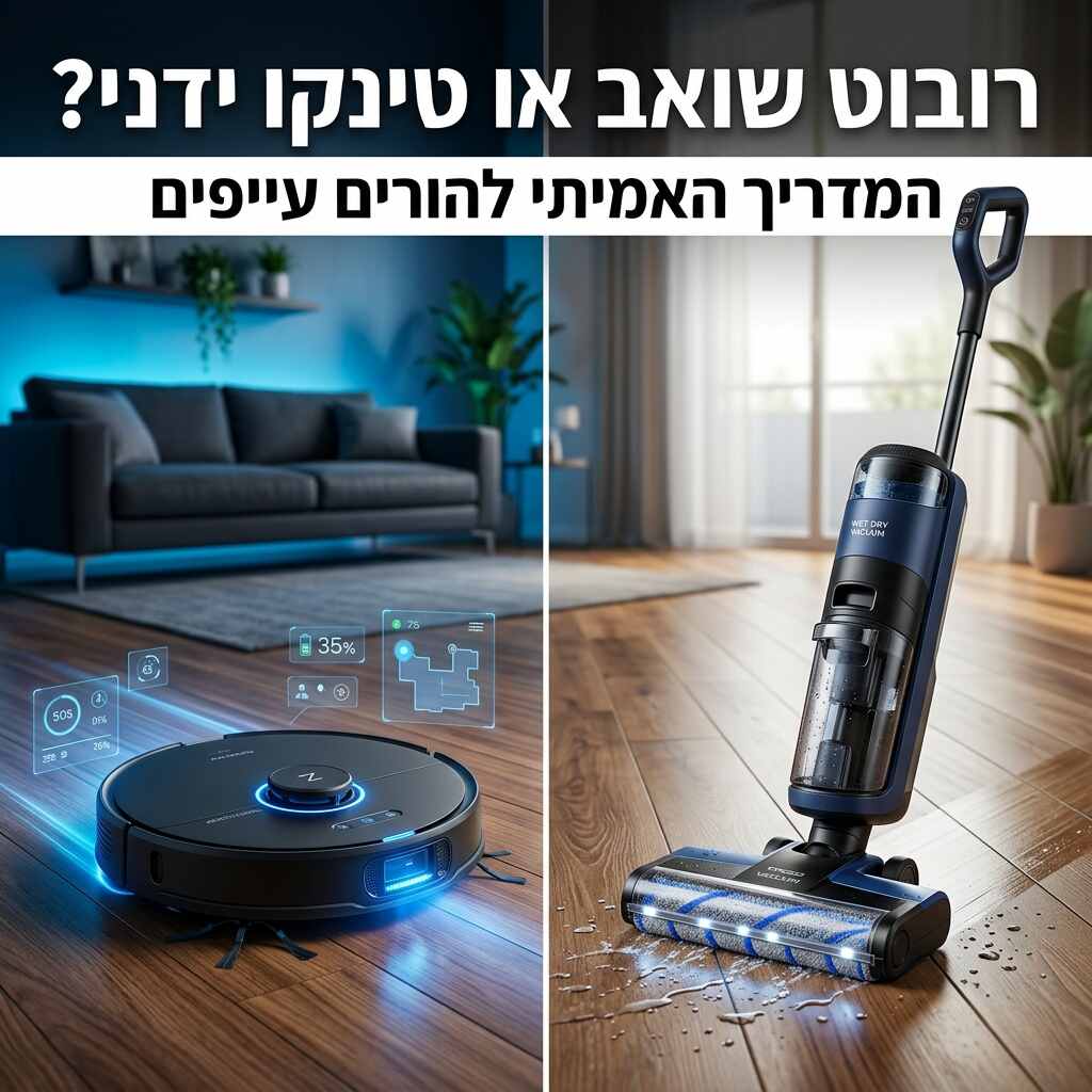 רובוט שואב או טינקו ידני? המדריך האמיתי להורים עייפים