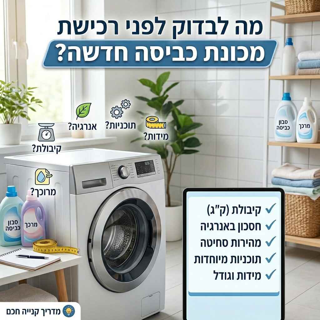 מה לבדוק לפני רכישת מכונת כביסה חדשה? צ’קליסט של 10 נקודות חובה