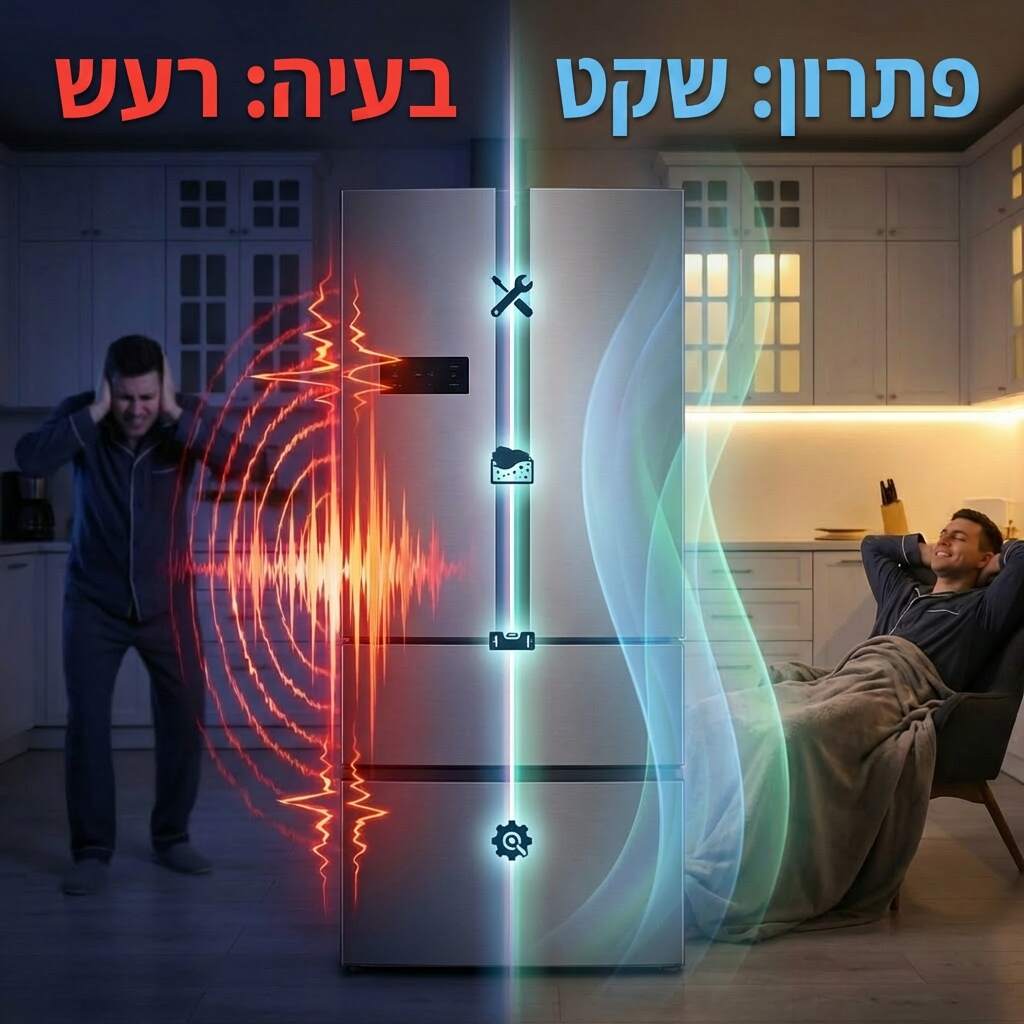 למה יש לי מקרר מרעיש כשהדלת סגורה ואיך מחזירים את השקט לבית?