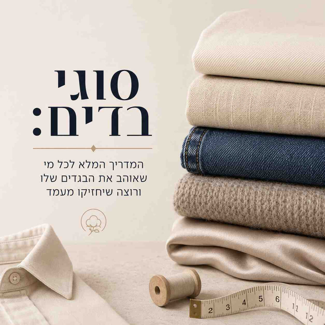 סוגי בדים: המדריך המלא לכל מי שאוהב את הבגדים שלו ורוצה שיחזיקו מעמד