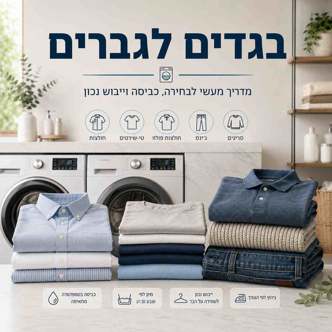 בגדים לגברים: המדריך המלא לארון בגדים שמחזיק שנים ונראה תמיד מצוין