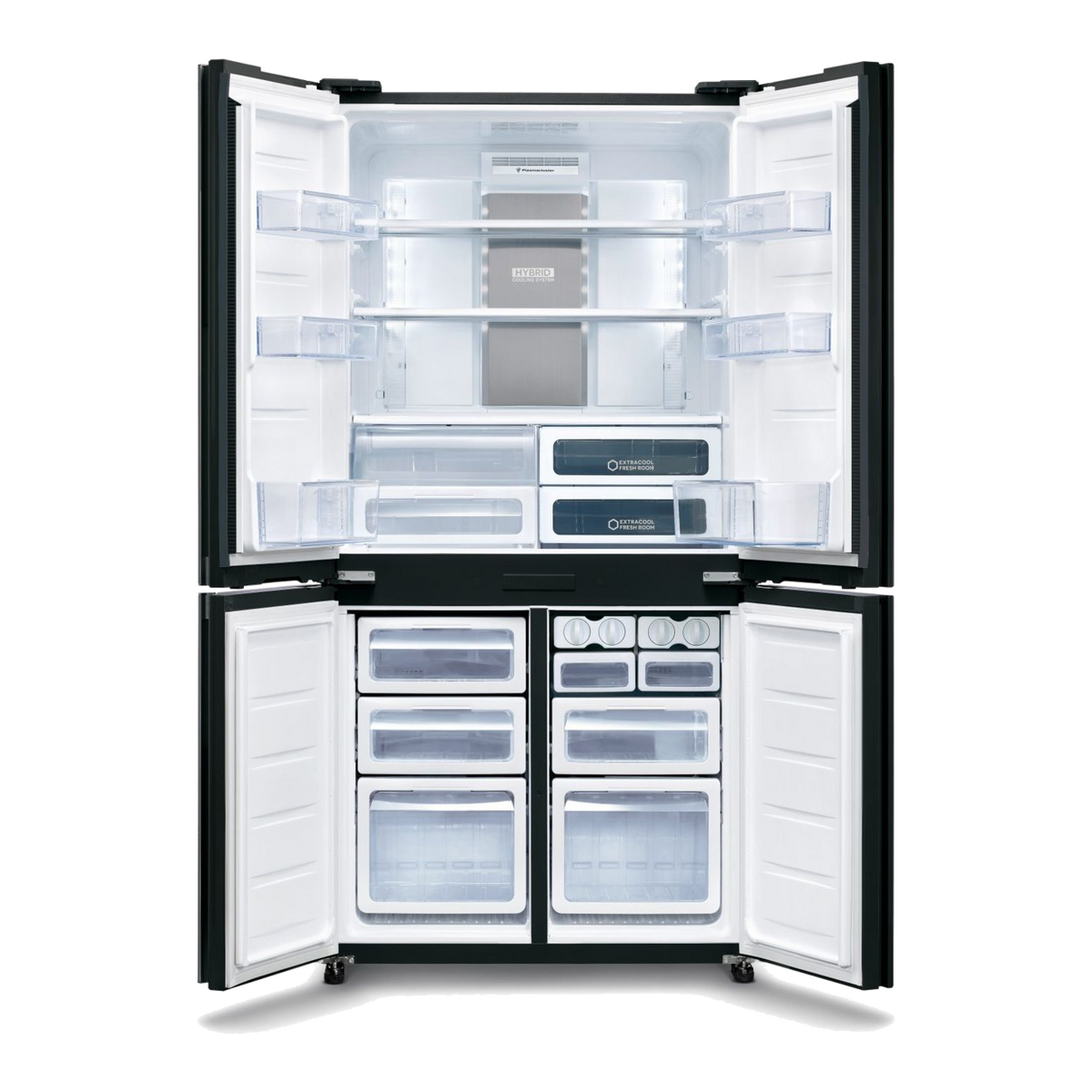 מקרר שארפ 4 דלתות מהדרין 608 ליטר צבע סילבר  Sharp SJ-9260-BS