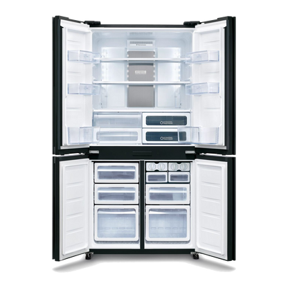 מקרר שארפ 4 דלתות מהדרין 608 ליטר צבע סילבר  Sharp SJ-9260-BS