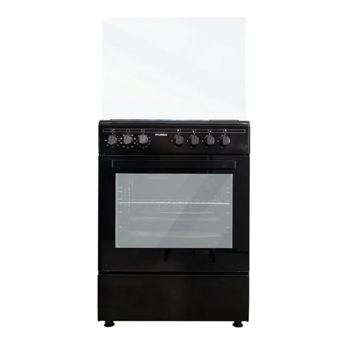 תנור איפיה יונדאי שחור משולב כיריים גז HYUNDAI HAO-6060B