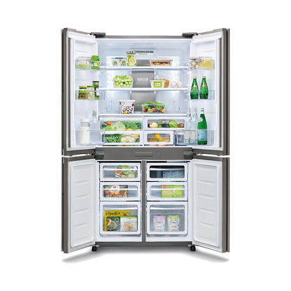 מקרר שארפ 4 דלתות מהדרין 611 ליטר לבן Sharp SJ-9270-WH יצרן קוביות קרח