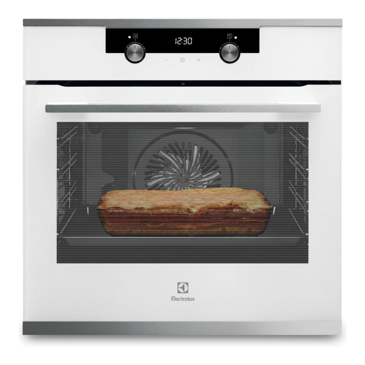 תנור בנוי אלקטרולוקס לבן Electrolux EOH7427V טריקה שקטה ומסילות טלסקופיות