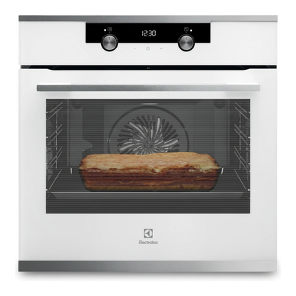 תנור בנוי אלקטרולוקס לבן Electrolux EOH7427V טריקה שקטה ומסילות טלסקופיות
