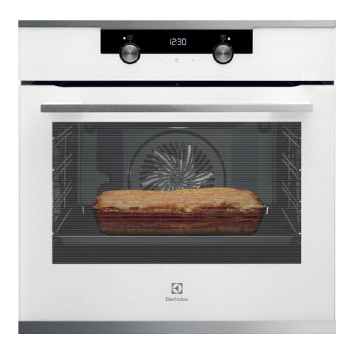 תנור בנוי אלקטרולוקס לבן Electrolux EOH7427V טריקה שקטה ומסילות טלסקופיות