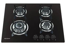 כיריים גז 4 להבות משטח זכוית שחור Eco Euro ECS-604GBE