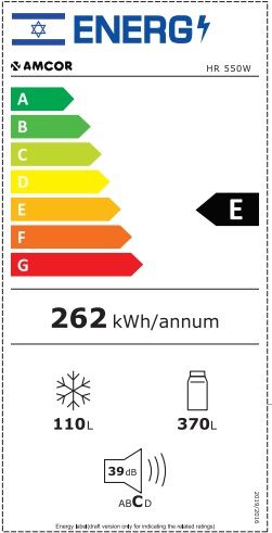 מקרר HR550W - תמונת מידע